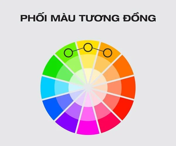 Phối màu tương đồng là một trong những cách phối màu sơn nhà thông dụng hiện nay