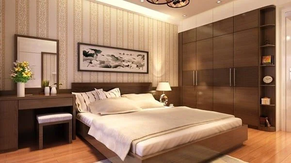 Màu cam chủ đạo cho phòng ngủ phù hợp với người mệnh Mộc